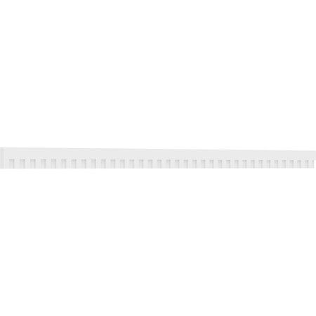 Ekena Millwork Elizabeth Architectural Grade PVC Dentil Trim w/Backplate, 4"H x 1"P x 93 3/8"L DENP04ELZ01